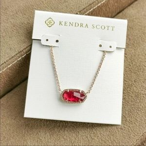 Kendra Scott Elisa Necklace Rose Gold in Berry